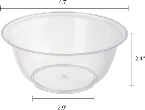 Tebery 100 Pack Clear Premium Plastic Bowls, 11.5OZ Disposable Hard Soup Bowls Salad Bowl, Dessert Size Party Bowls For Wedding, Catering, Parties, Buffets, Events, Or Everyday Use by Tebery