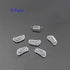 12.4mm D Shape Eyeglass Nose Pads, 5 Pairs Push-in Soft Silicone Nose Pieces for Glasses, Anti-Slip for Eyeglasses