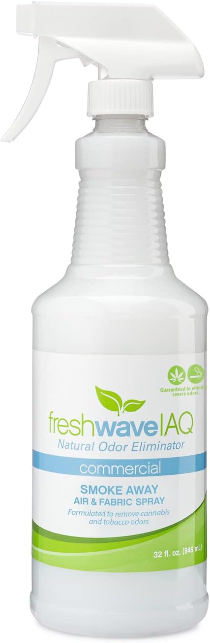Fresh Wave IAQ Commercial Smoke Away Air & Fabric Spray, 32 Fl. Oz., Safer Natural Ingredients for Odor Eliminator