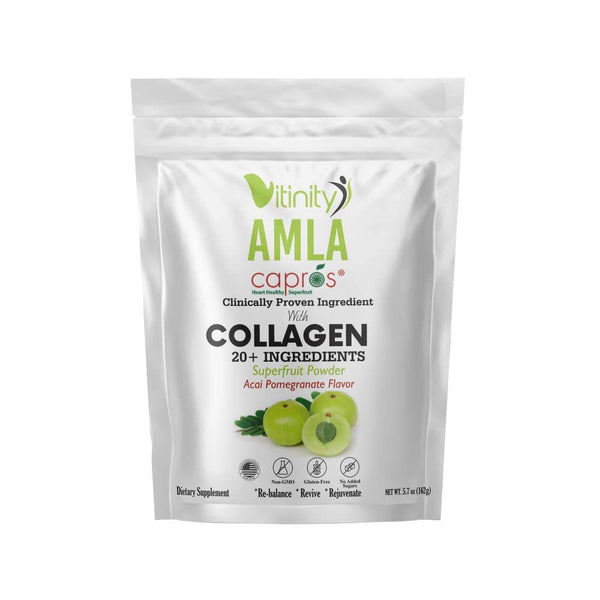 AMLA SUPERFOOD Collagen Powder, 20+ Key Ingredients for Adults, Fast-Acting Liquid Delivery (30 Day Supply)