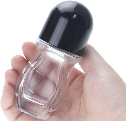 Wresty Roll On Glass Bottles for Essential Oils, 2 Pcs Empty Deodorant Containers Roller Ball Bottles (50ml/1.69Oz)