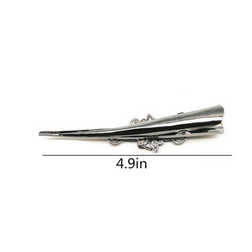 Set of 6 Metal Alligator Sectioning Clips, Non-Slip Hair Grips for Women and Girls