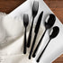 Set 5-in-1 (80) Disposable Black Flatware - Elegant, Durable, and Lightweight Cutlery for Parties, Weddings