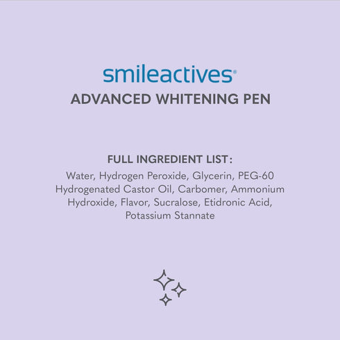 Smileactives Teeth Whitening Pen, Fast Tooth Whitener & Stain Remover, Winterberry Flavor, 0.11 fl oz, Travel Pen