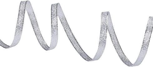 Molshine Silver Organza Ribbons 125 Yards (5 Rolls) Shimmer Sheer Thin Glitter Ribbon for DIY, Crafts, Gift Wrapping,