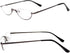KoKoBin Upgraded Translucent Reading Glasses, 3 Pairs Half-Frame Metal Readers for Men and Women, Red, Brown, Gunmetal