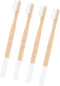 Healeved 4pcs Cleaning Toothbrushes for Adults, Bamboo Brush Teeth, Soft Manual Toothbrush White Travel Kit