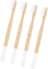 Healeved 4pcs Cleaning Toothbrushes for Adults, Bamboo Brush Teeth, Soft Manual Toothbrush White Travel Kit