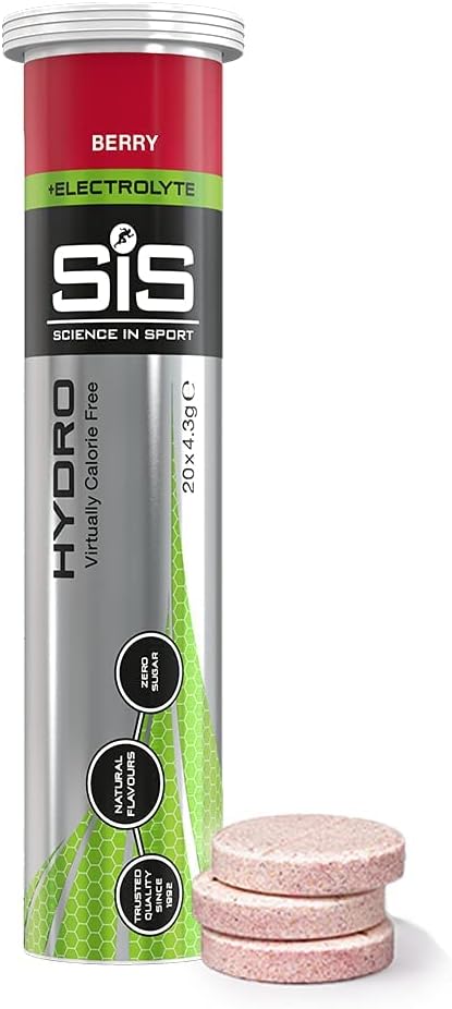 Science in Sport SIS Electrolyte Tablets - 20 Tablets - Low Sugar Hydrating Effervescent Drink