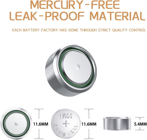 L1154f Battery AG13 L1154 LR44 SR44 A76 Button Batteries Alkaline Coin Cell (20 Count)
