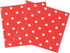 Disposable 2-ply Party Napkins, Striped Chevron Polka Dot Paper Napkins for Birthday, 60-Count, 13" x 13" Red