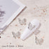 20pcs Silver Butterfly Nail Charms, 3D Metallic Rhinestones for Acrylic Nails, Shiny Crystal Charms for Women