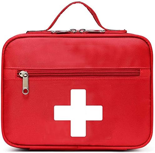 Gatycallaty Empty First Aid Bag - Medium Emergency Treatment Medical Multi-Pocket for Home Office Car Traveling Hiking