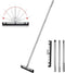 DrDirt Floor Squeegee, 14inch Foam Swivel Squeegee with Stainless Steel Extension Pole, Perfect for Bathroom and Kitchen
