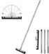 DrDirt Floor Squeegee, 14inch Foam Swivel Squeegee with Stainless Steel Extension Pole, Perfect for Bathroom and Kitchen