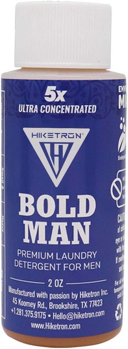 Masculine Scents Sample Pack, Liquid Laundry Detergent, 5x Ultra Concentrated, Tough Stains Remover, 2 FL OZ X 4.