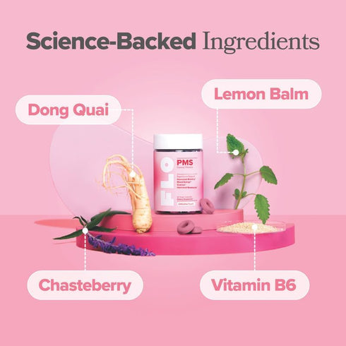 Gummies B6, Gummies (Pack 1) O Positiv FLO PMS for Women - Proactive PMS Relief - Targets Hormonal Breakouts, Bloating
