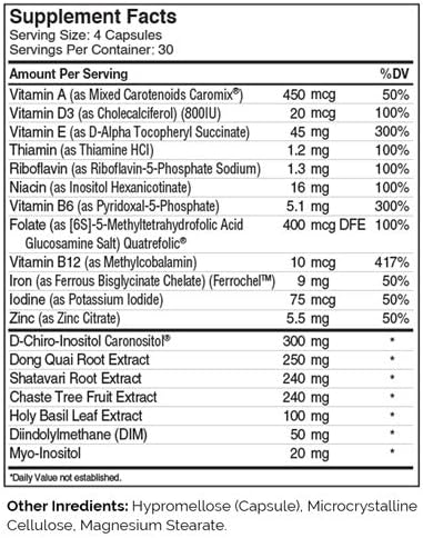 Zahler Female Totality Fertility Supplements for Women - Prenatal Vitamins, 120 Capsules