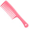 KONSLMS Wide Tooth Detangling Comb, Premium Durable Large Pink Comb for Curly, Long, and Wet Hair