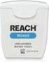 Reach Unflavored Waxed Dental Floss for Oral Care & Plaque Removal, 55 yds (Pack of 6)