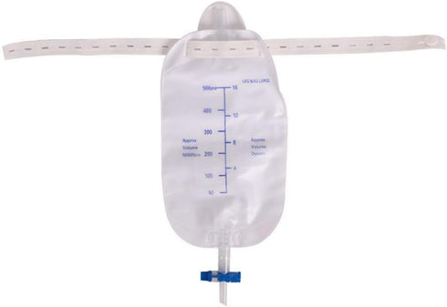 Lifevv 4-Pack Urinary Drainage Bag, Leg Bag with Anti-Reflux Chamber, External Catheters (19oz)