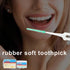 Silicone Dental Pick Interdental Brush, Soft Toothpick Oral Hygiene Tools, 2 Travel Cases, 240 Count