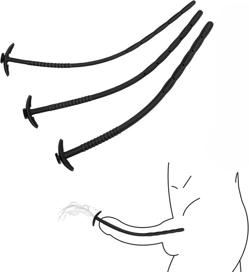 Meta Fuuuun 3PCS Urethral Sound Hollow Side Hole Design Sex Toys Catheters & Sounds-Urethra