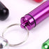 AKOAK 2 Pcs Colorful Round Aluminum Alloy Pill Bottle, Waterproof Outdoor Travel Portable Key Chain, Purple