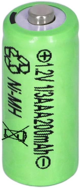 6 Packs 1/3AAA 200mAh 1.2V Ni-MH Rechargeable Battery for Outdoor Solar Garden Art Light
