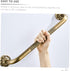 Yardwe Copper Bathroom Safety Grab Bar for Elderly and Disabled Non-Skid Shower Handrail with Strong Bearing Capacity
