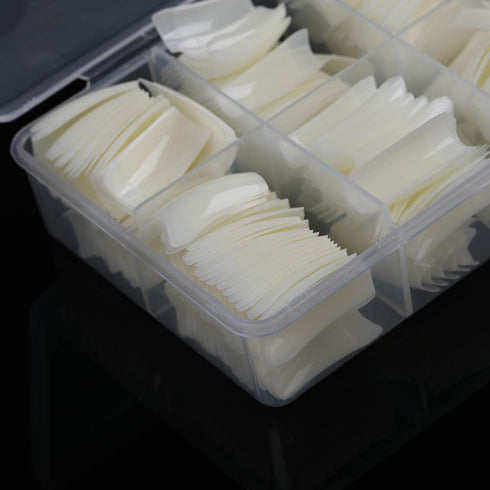 Yimart 500pcs Natural French Acrylic Style Artificial False Nails Tips with Box (Natural)