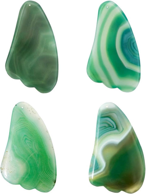 Quiote Natural Jade Gua Sha Scraping Massage Tool IASTM Guasha Board, Great Tools for SPA Acupuncture Therapy Trigger