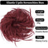 HMD Tousled Updo Messy Bun Hairpiece - Synthetic Hair Extensions with Elastic Rubber Band for Women
