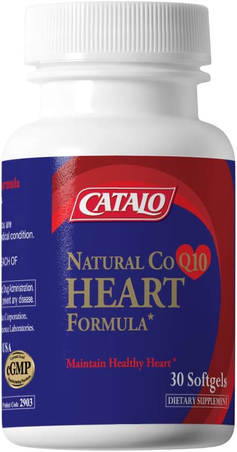 CATALO Extra CoQ10 Heart Formula, 100mg Coenzyme Q10, Organic Flaxseed Oil, 60 Softgels
