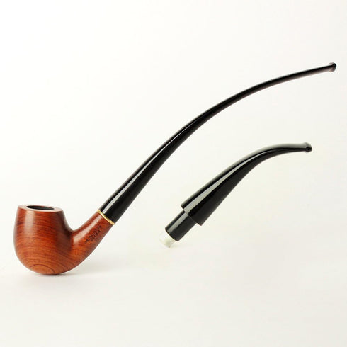 Handcrafted Wooden Pipe, Smooth Finished Classic Churchwarden Design