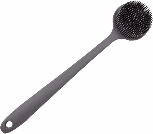 Long Handle Silicone Body Scrubber, Shower Exfoliator Back Scrubber