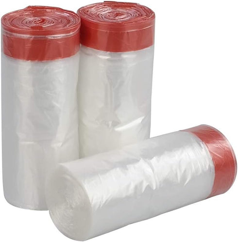 Inhouse 7 Gallon Clear Trash Bags, 120 Counts, Drawstring Garbage Bags