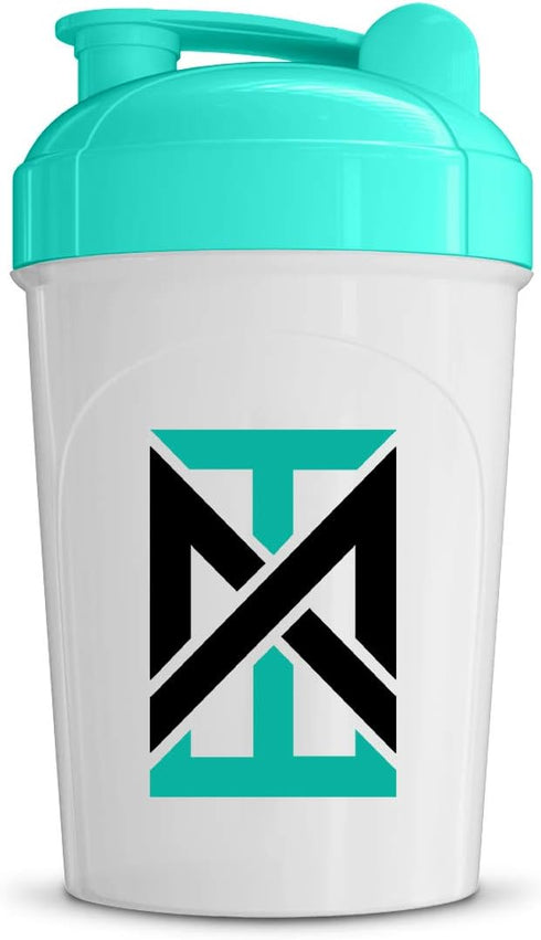 MIXT Energy Shaker Bottle, 16 oz, BPA Free, Lid Mixing Technology, Teal