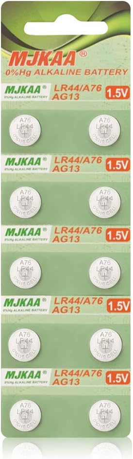10pcs LR44 AG13 A76 357 303 SR44 1.5V Button Coin Cell Battery