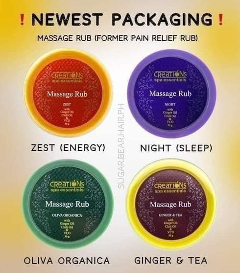 Creation Spa Essentials Pain Relief Rub, Ginger Oil & Chili Oil for Muscle Pain Relief, Size 50g (Pack of 1), Purple
