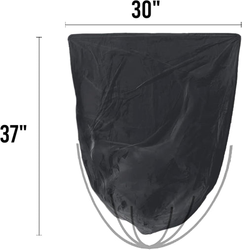 30 Gallon Trash Bags, 100 Count, Black Garbage Bags for Bathroom, Office, Industrial, Commercial, Recycling