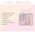 Pink Manicure Set, Portable Beauty Tool Kit with Nail Clipper, 7 in 1 Stainless Steel in Luxury Leather Case