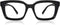JiSoo Large Frame Reading Glasses, Blue Light Blocking, Fashion Readers 1.0, Black for Women and Men