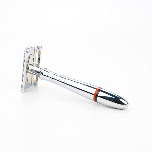VIKINGS BLADE Double Edge Safety Razor for Men + Luxury Case + 5 Swedish Steel Blades, Classic 3-Piece