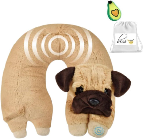 LJIF BCL Health Vibrating Massage Plush Neck Massager Dog & Custom Storage Carrier
