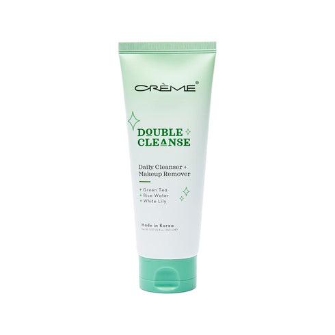 The Crème Shop Korean Skincare Double Cleanse 2-In-1 Green Tea Face Wash, Brightening Treatment & Makeup Remover