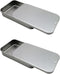 2 Pack Dental Floss Portable Case - Refillable Glide Floss, Storage for 24 Picks, Travel Floss Box (Silver)