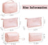 Makeup Bag Large Capacity, Waterproof Travel Cosmetic Bag for Women, Portable Toiletry Storage (Pink)
