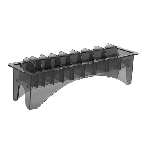 Rectangular Plastic Comb Storage Box, 10 Grid Clipper Guard Holder with Universal Base Tools for Barbershop