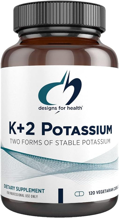 Designs for Health K+2 Potassium - 300mg Two Forms of Potassium - Supplement Support for Healthy Blood Pressure